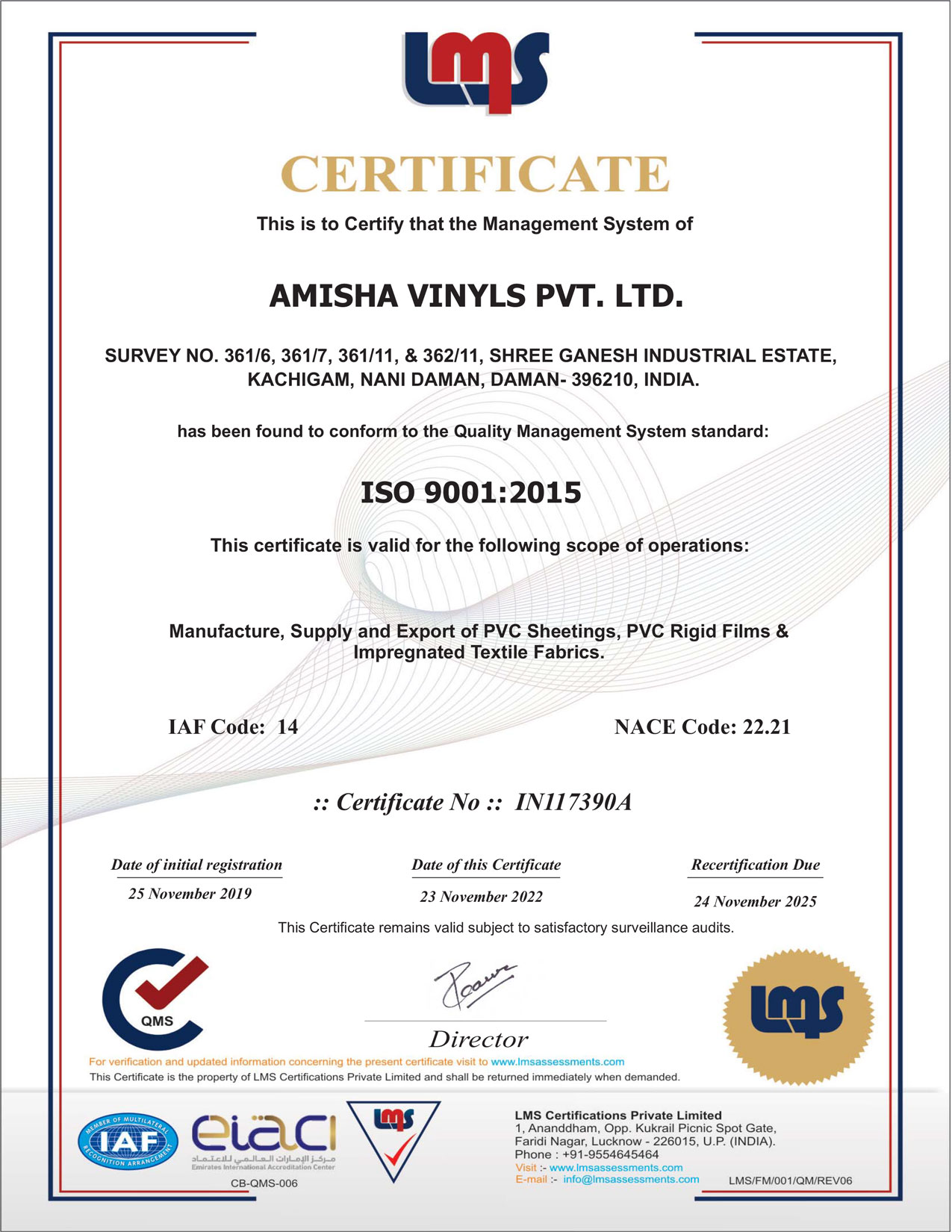 ISO Certificate
